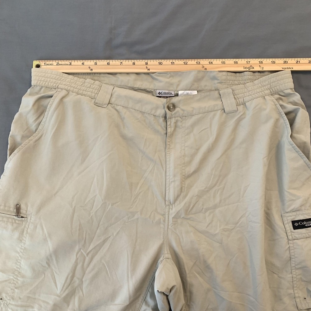 Columbia GRT Cargo Pants Mens 43x34 Beige Convertible Packable Travel Hiking - Picture 3 of 9